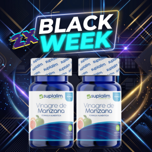 [Duo Black] - Vinagre de Manzana - Suplemento control de peso y detox natural con Pomelo
